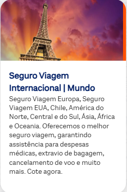 Seguro Viagem Internacional